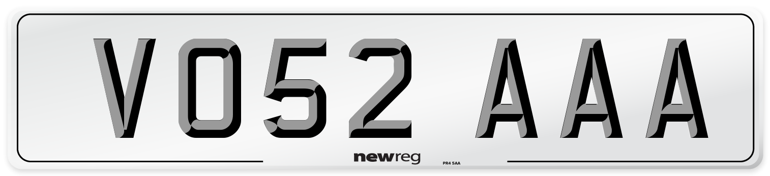 VO52 AAA Number Plate from New Reg